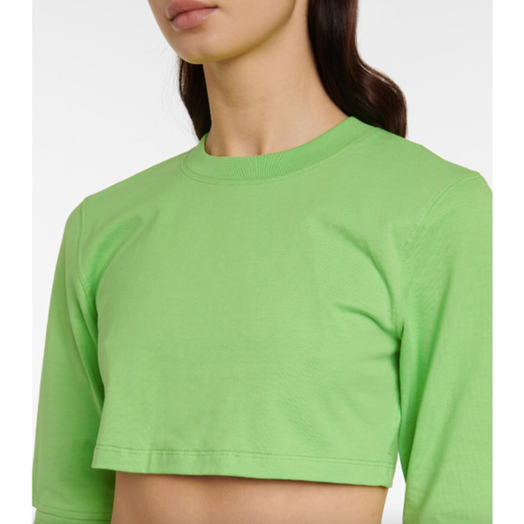 Jacquemus Le T-shirt Piccola Green Crop Top - Picture 12 of 16